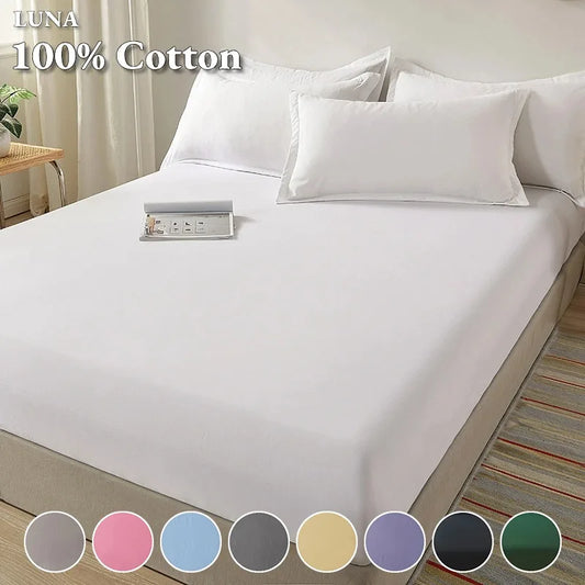 100% Cotton Fitted Bed Sheet with Elastic